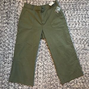 New Women’s XL Sonoma Olive Wide Leg High Rise Cargo Pants Gorpcore